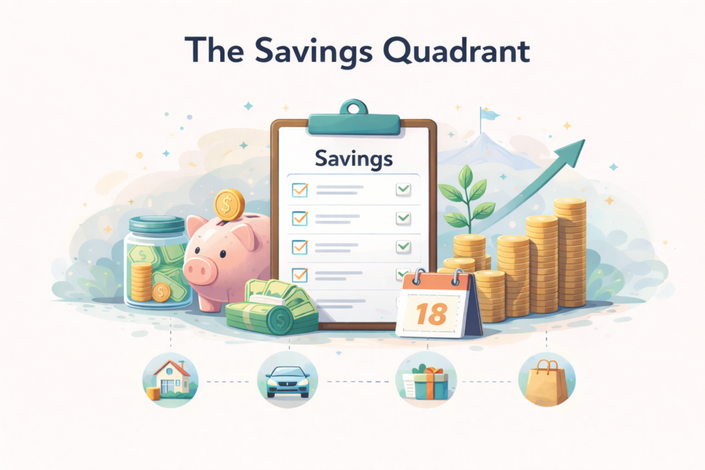 Savings Quadrant System for Automated Wealth Building